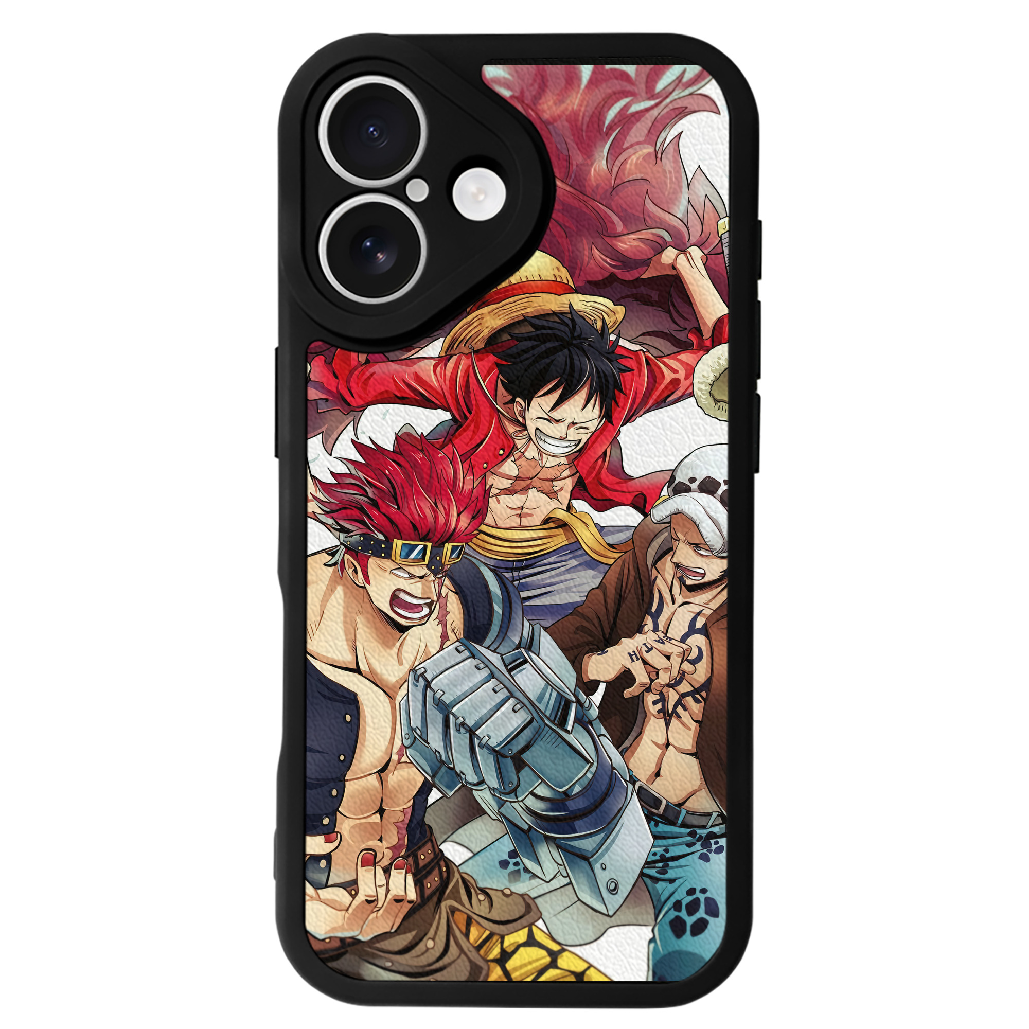 （画像用） ワンピース ONE PIECE 【iPhone 16シリーズ対応】シリコンスマホケース（レザー調） 材質：シリコン